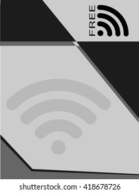 Wifi Free Password Concept Design Vector Art