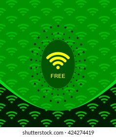 Wifi Free Password Concept Design Vector Art