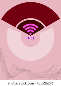 Wifi Free Password Concept Design Vector Art