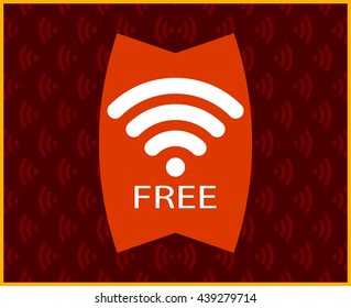 Wifi Free Password Concept Design Vector Art