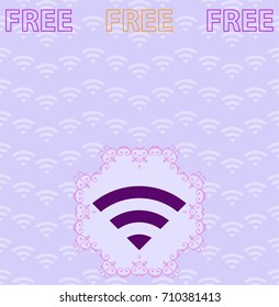 Wifi Free Password Concept Design Vector Art