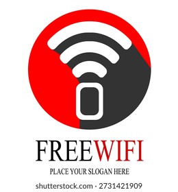 WIFI Free Round Red Logo Sign HD PNG