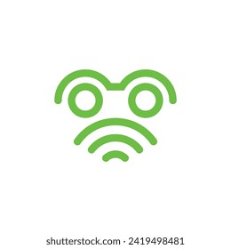 wifi frog minimalist logo designs