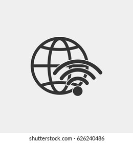 wifi globe icon
