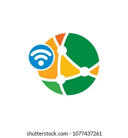 Wifi Globe Icon Design