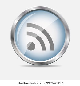 Wi-Fi Glossy Icon Vector Illustration