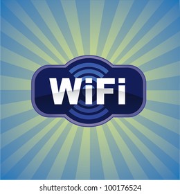 WiFi glossy vector icon