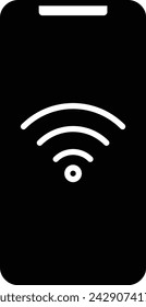 WiFi glyph and line vector illustrations