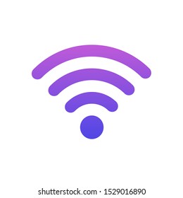 Wifi gradient icon iIsolated on white background. Vector illustration.