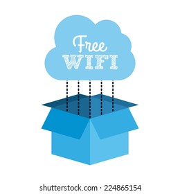 wifi graphic design , vector illustration