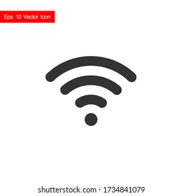 WIFI gray linear icon isolated on white background. Vector illustration. Eps 10