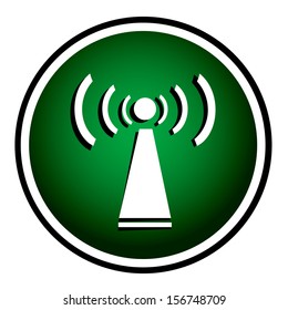 Wifi green round icon