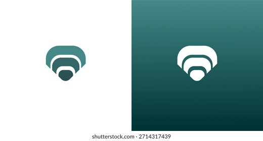 Logotipo verde del Vector de WiFi aislado