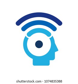 Wifi Head Logo Icon Design