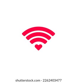 Wifi with a heart symbol for the cofee shops or tea places. Can also be a symbol for you to spread the love.