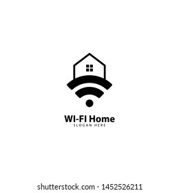 Wifi Home, Internet Connection Logo Design