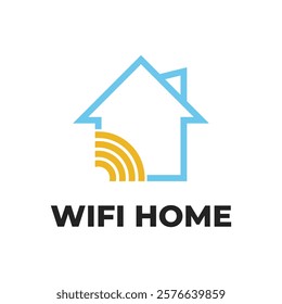 wifi home smart logo design concept idea