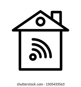 wifi home thin line vetor icon
