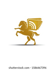 Wifi Horse Logo Gold color