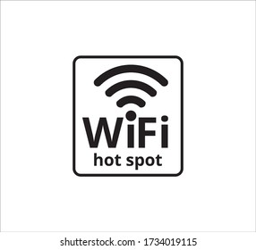 Wifi Hot Spot Area Icon, Sign Or Symbol Vector Design Template In Simple Flat And Style