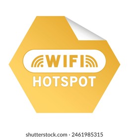 Wifi hot spot label Vector illustration