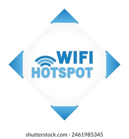Wifi hot spot label Vector illustration