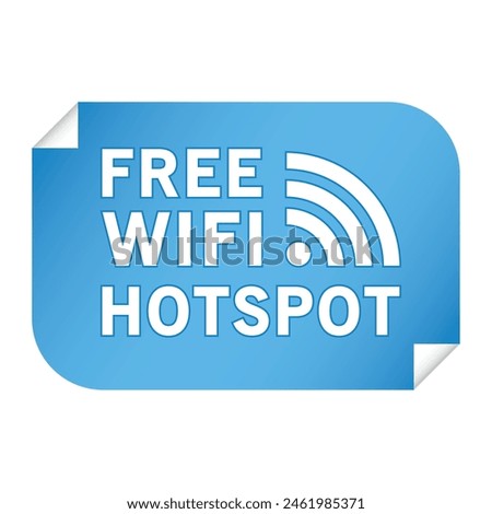 Wifi hot spot label Vector illustration