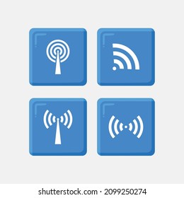 Wifi Hotspot 3d icon set vector of modern trend in the style of glass morphism with gradient. The collection includes 4 icons in a single style of business, finance, website, or etc.