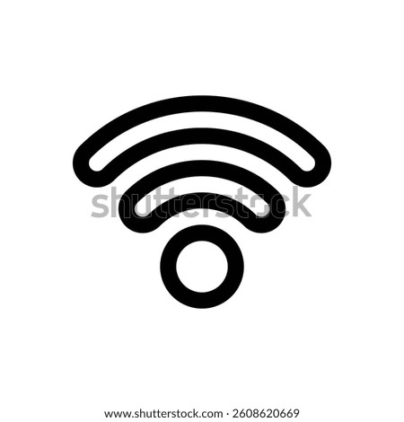 Wi-Fi hotspot. Editable stroke vector icon.