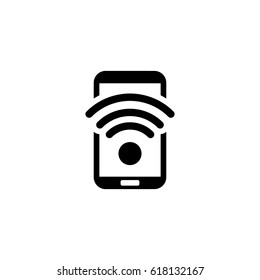 Wi-Fi Hotspot Icon. Flat Design. Mobile Devices and Services Concept. Isolated Illustration.