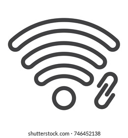 WiFi Hotspot line icon, web and mobile, internet sign vector graphics, a linear pattern on a white background, eps 10.