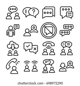 Wifi Hotspot Line Vector Icons Set