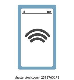 wifi hotspot with smartphone icon. Smartphone feature themed