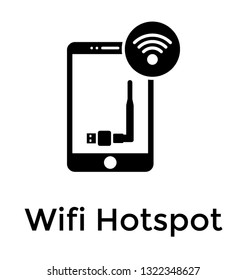 Wifi hotspot solid icon design 