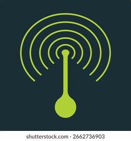 WIFI hotspot trendy useful vector Illustration design attractive colorful green background.eps