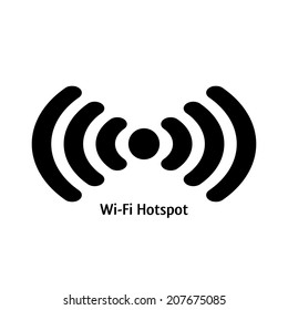 wifi hotspot. vector colored icon of wifi emblem. eps8
