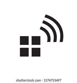 Wifi House Home Logo Vector. Smart Home Tech Internet In the House Logo Concept illustration