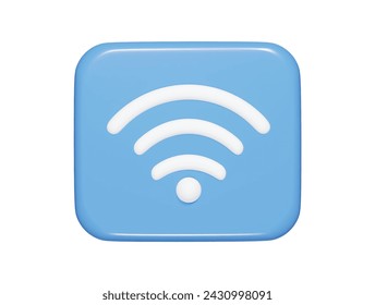  Wifi icon 3d render illustration