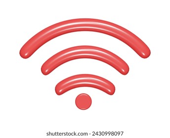  Wifi icon 3d render illustration