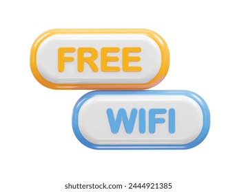 Wifi icon 3d rendering illustration