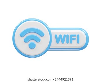 WiFi-Symbol 3D-Darstellung