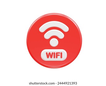 WiFi-Symbol 3D-Darstellung