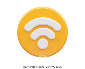 Wifi icon 3d rendering illustration