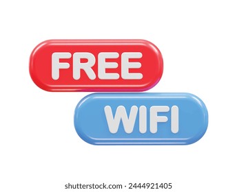 Wifi icon 3d rendering illustration