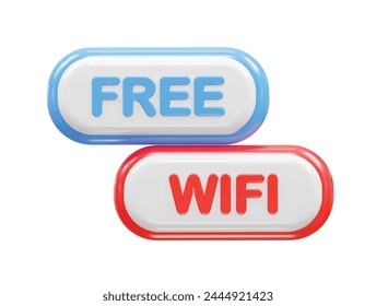 Wifi icon 3d rendering illustration