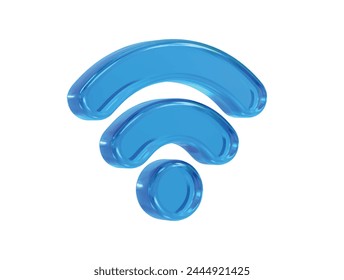 Wifi icon 3d rendering illustration