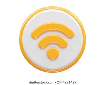 Icono de Wifi ilustración de renderizado 3d