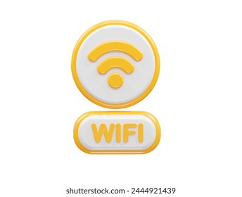 WiFi-Symbol 3D-Darstellung