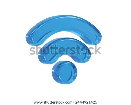 Wifi icon 3d rendering illustration