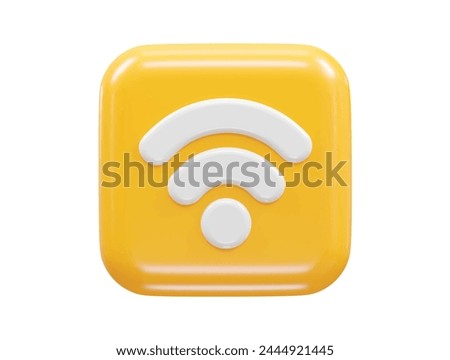 Wifi icon 3d rendering illustration